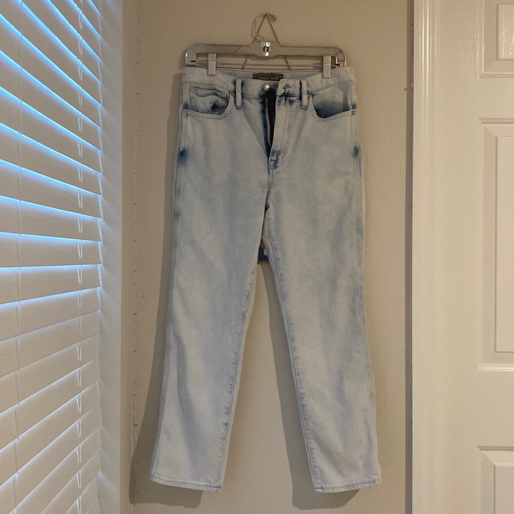 JCrew Point Sur SHOREDITCH STRAIGHT Size 28 Straight Leg High Waist Mom Jeans